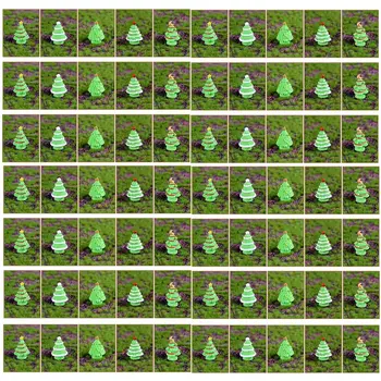 

100Pcs 2.8/4cm Large Size Sand Table Micro Landscape Christmas Tree Model - Light Green/Dark Green (Random Type)