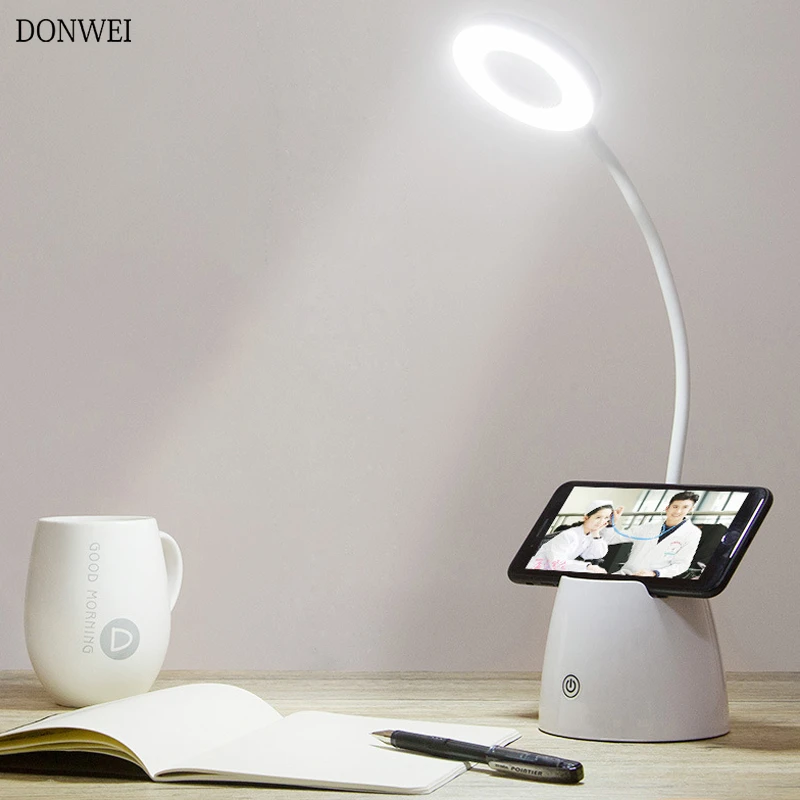 Eye-Caring LED Desk Lamp,Rechargeable Table Lamp Dimmable Pen Holder Night Light