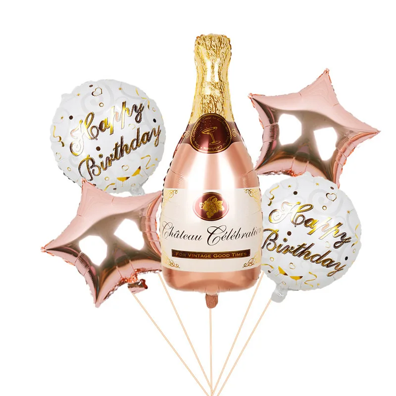 AIter Girly Celebrity Style Or Rose Champagne Ballon Ensemble Fête