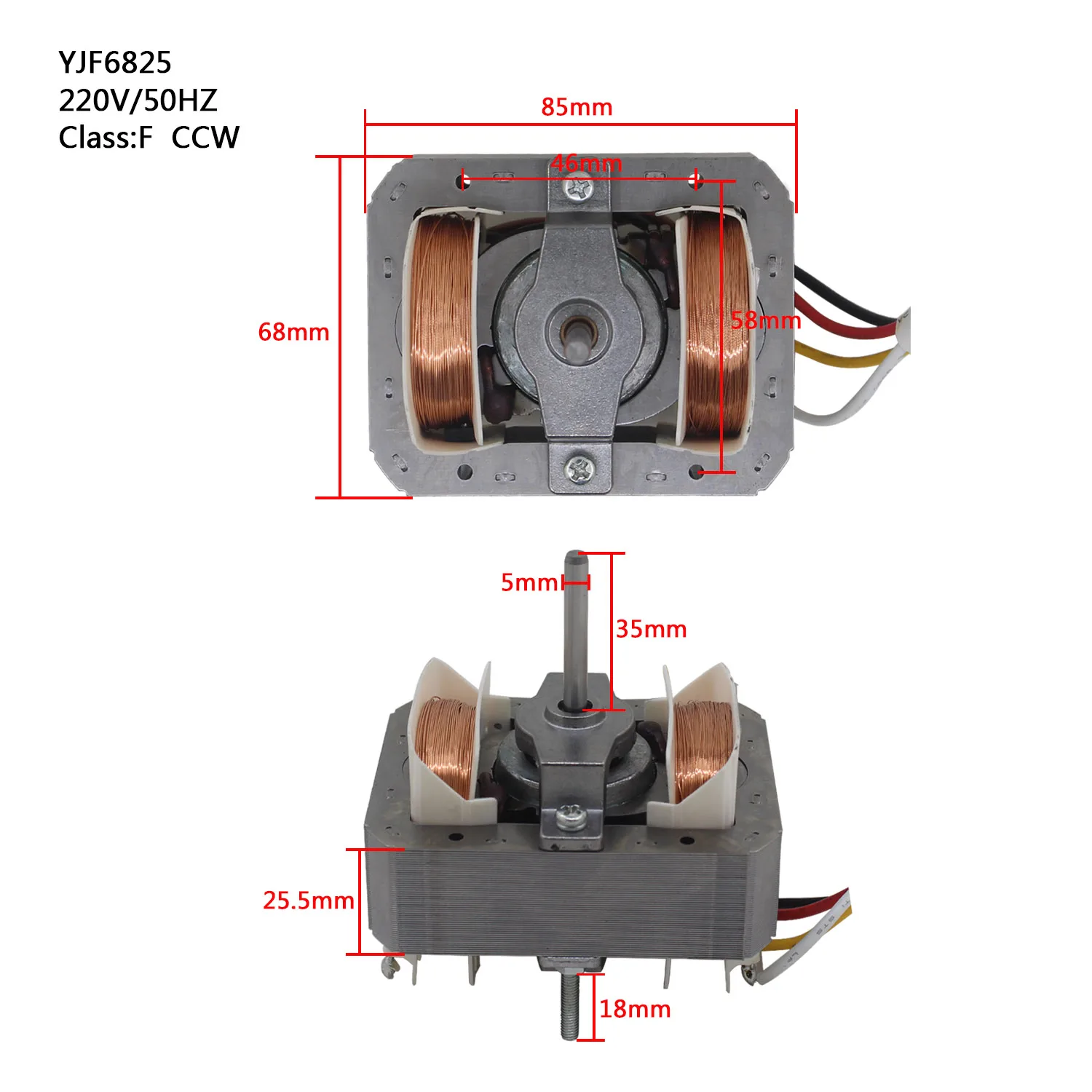 YJF6825 229v 50hz CCW асинхронный двигатель масляного насоса станка оборудования котел