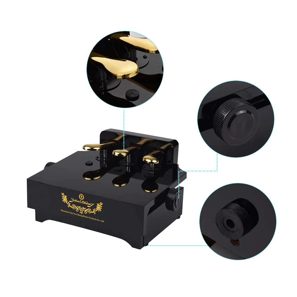 

Black Adjustable Piano Pedal Extender Bench for Kids with 3 Pedals Height Beginners Children Piano Practice Aid Accessory