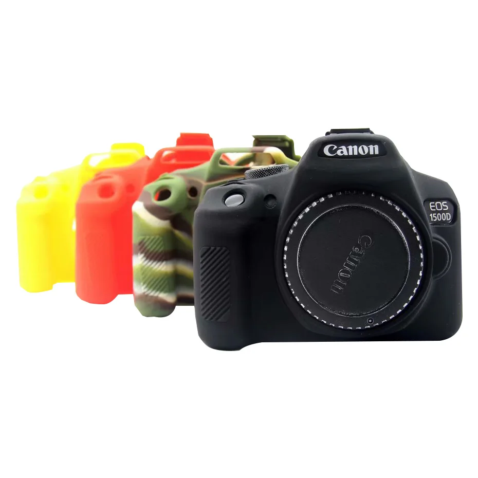 Сумки для камеры Canon EOS 1300D 1500D Мягкий силиконовый чехол цвет резиновый чехол для Canon EOS Rebel T6 Камера Сумка Открытие батареи
