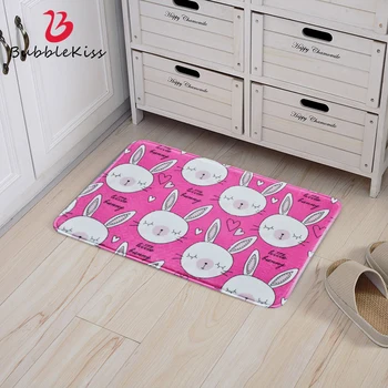 

Bubble Kiss New Cartoon Rabbit Carpet Modern Style Carpets For Living Room Pink Rug Girls Room Doormat Non-Slip Bedside Area Rug