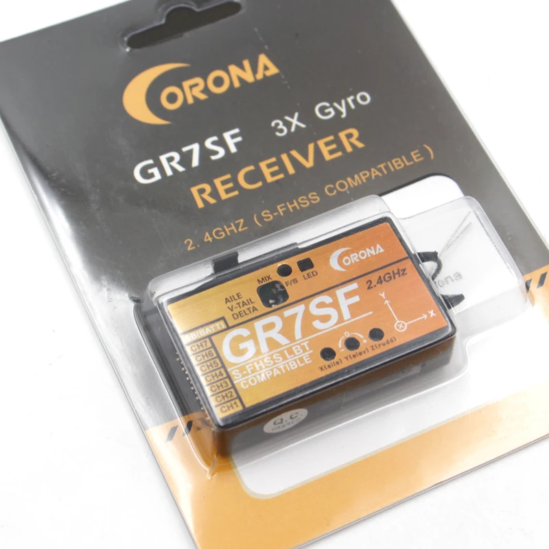 Corona GR7SF 2 4g 7CH S.BUS с 3X гироскопа Futaba S FHSS совместимый передатчик T6J T8J 10J T14SG 16SZ для FPV