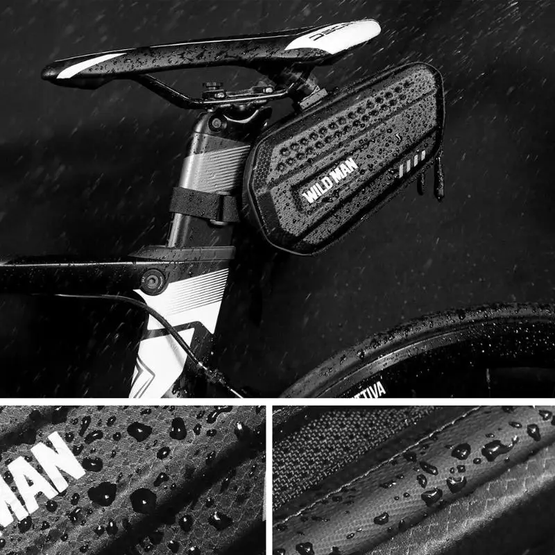 WILD MAN Велосипедное светоотражающее седло задние сумки для инструментов Велосипедное Сиденье задние жесткие сумки