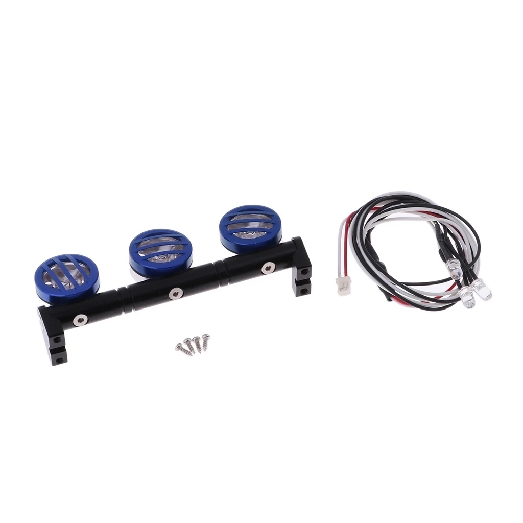 3 Pieces LED Roof Light Bar Bright for 1/10 RC Car Crawler Axial SCX10 D90 Traxxas -4