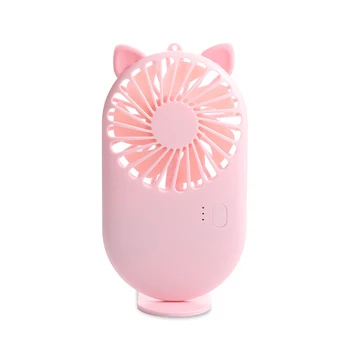 

New Pattern Pocket Fans Usb Charge Mini- Hold Fans Student Outdoors Portable Small Fan Mini Air Cooler Pink