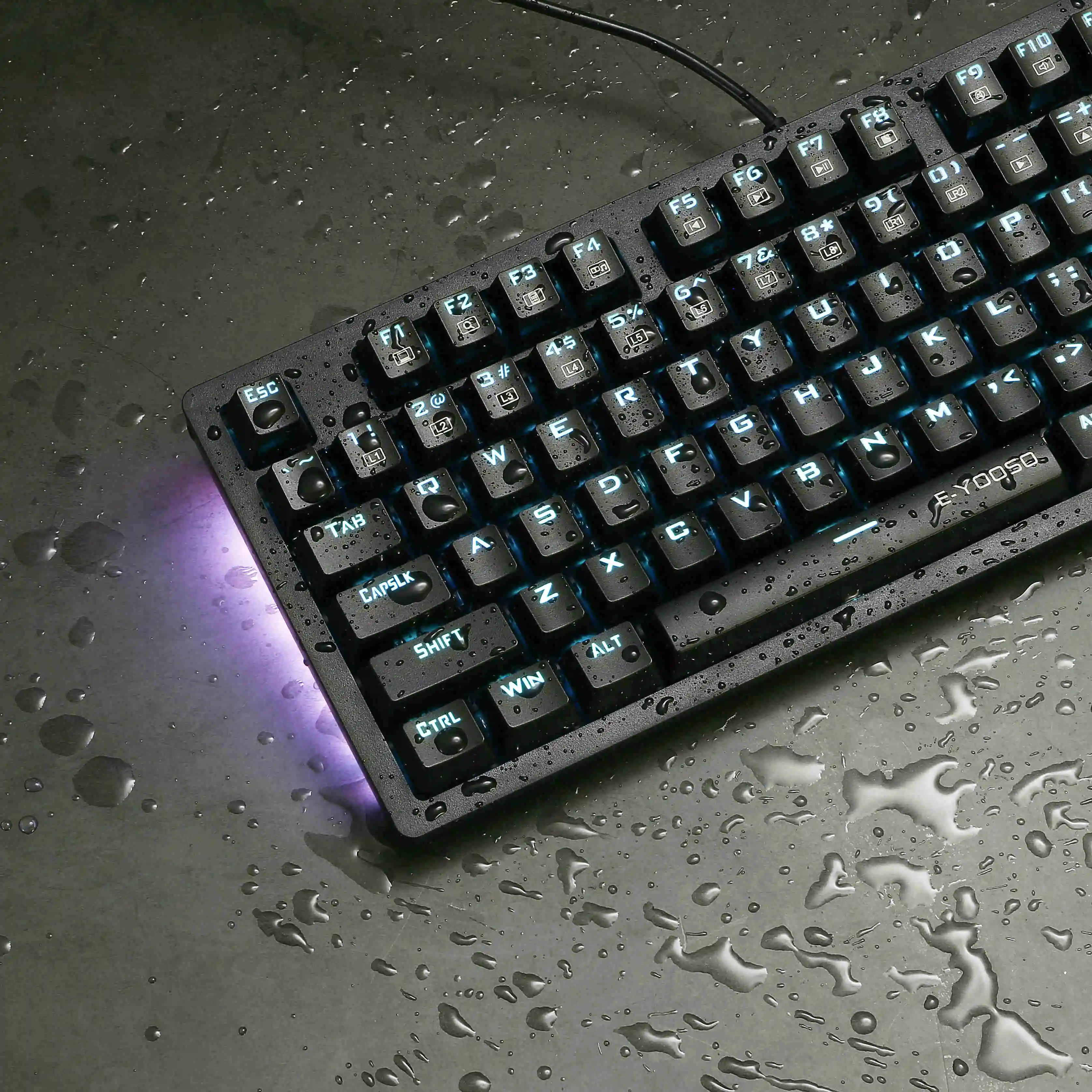 Механическая клавиатура TKL с подсветкой синяя светодиодная подсветка 87 клавиш
