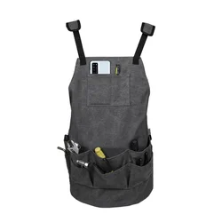 Adjustable Tool Apron Men Women Canvas Apron Heavy Duty Utility Apron With Pockets For Woodwork Garden Workshop Tools Storage