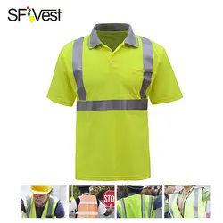 SFVest 4006 отражающая футболка рабочая одежда короткий рукав отражающая рубашка безопасности дышащая Высококачественная
