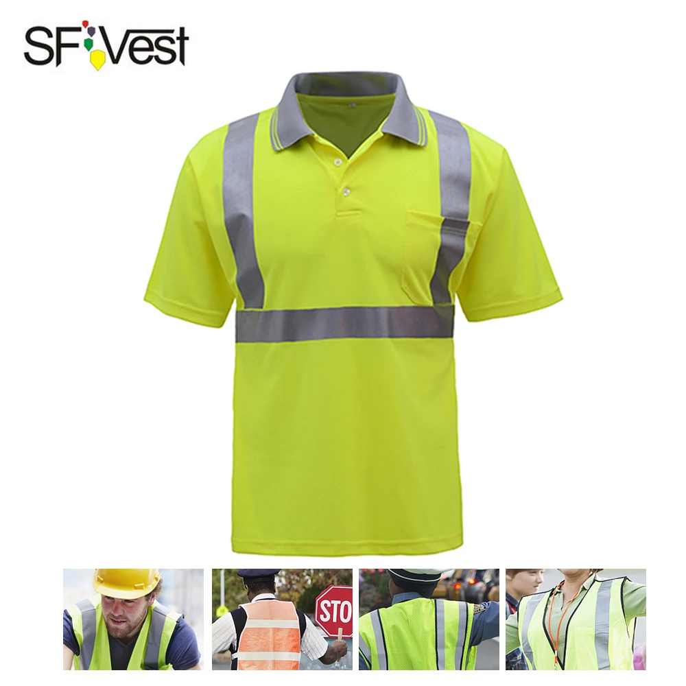 

SFVest 4006 Reflective T-shirt Work Safety Clothing Workwear Short Sleeve Reflective Safety Shirt Breathable high quality