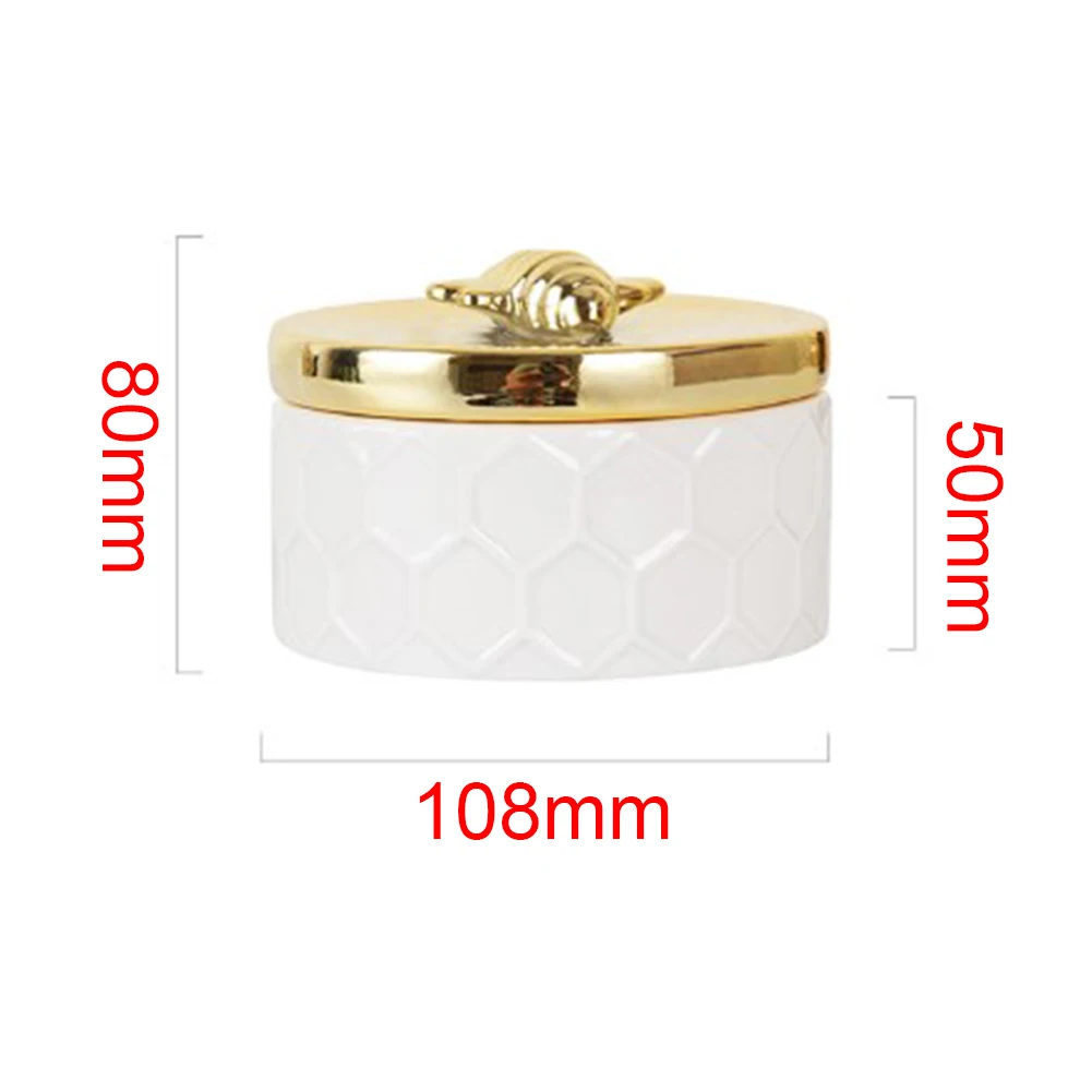Ожерелье кольцо нордическая стильная коробочка для драгоценностей с крышкой портативное керамическое украшение для хранения комод Нежный Домашний практичный дизайн пчелы