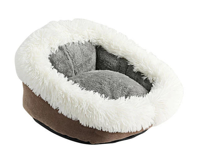 Petshy Winter Warm Pet Dog Bed Sofa Cat House Puppy Cats Kennel Home Sleeping Pad Mat Cushion Loungers for Dogs Pet Products - Цвет: Pet-630-coffee