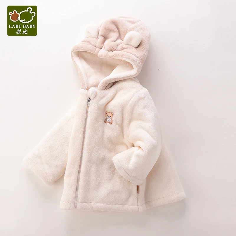 Зимнее Детское пальто; куртка с капюшоном; детская одежда унисекс с ушками; теплая Милая Одежда для мальчиков 12-36 месяцев