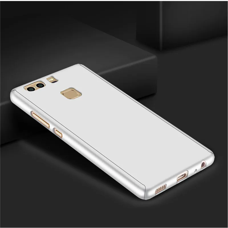 Роскошный 360 градусов Полная защита для huawei P8 P9 Lite чехол для huawei P20 Pro Чехол для телефона для huawei P10 Plus чехол s - Цвет: Silver