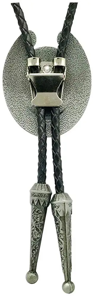 Vintage Gold Letter ABCDEFG-Z U shape bolo tie for man Indian cowboy western cowgirl leather rope zinc alloy necktie woven necktie
