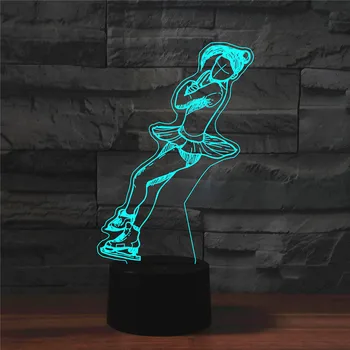 

Bluetooth music Skating 7 Color Lamp 3d Visual Led Night Lights For Kids Touch Usb Table Lampara Lampe Baby Sleeping Nightlight