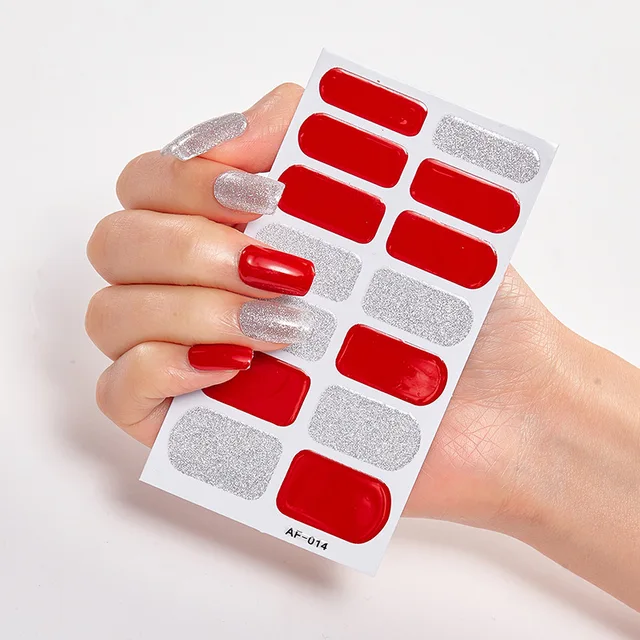 Full Cover Nail Stickers Nail Polish Nail Decoration Nails Sticker Designer Self Adhesive Nail Sticker Creative Nailart Sticker AF014
