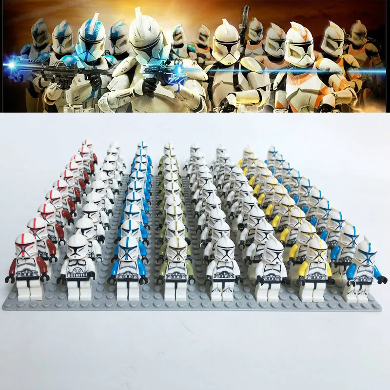 

21PCS/LOT Building Blocks Brick Toys Clone Trooper Commander Captain Rex Storm Trooper Compatible With Legoingly Figure