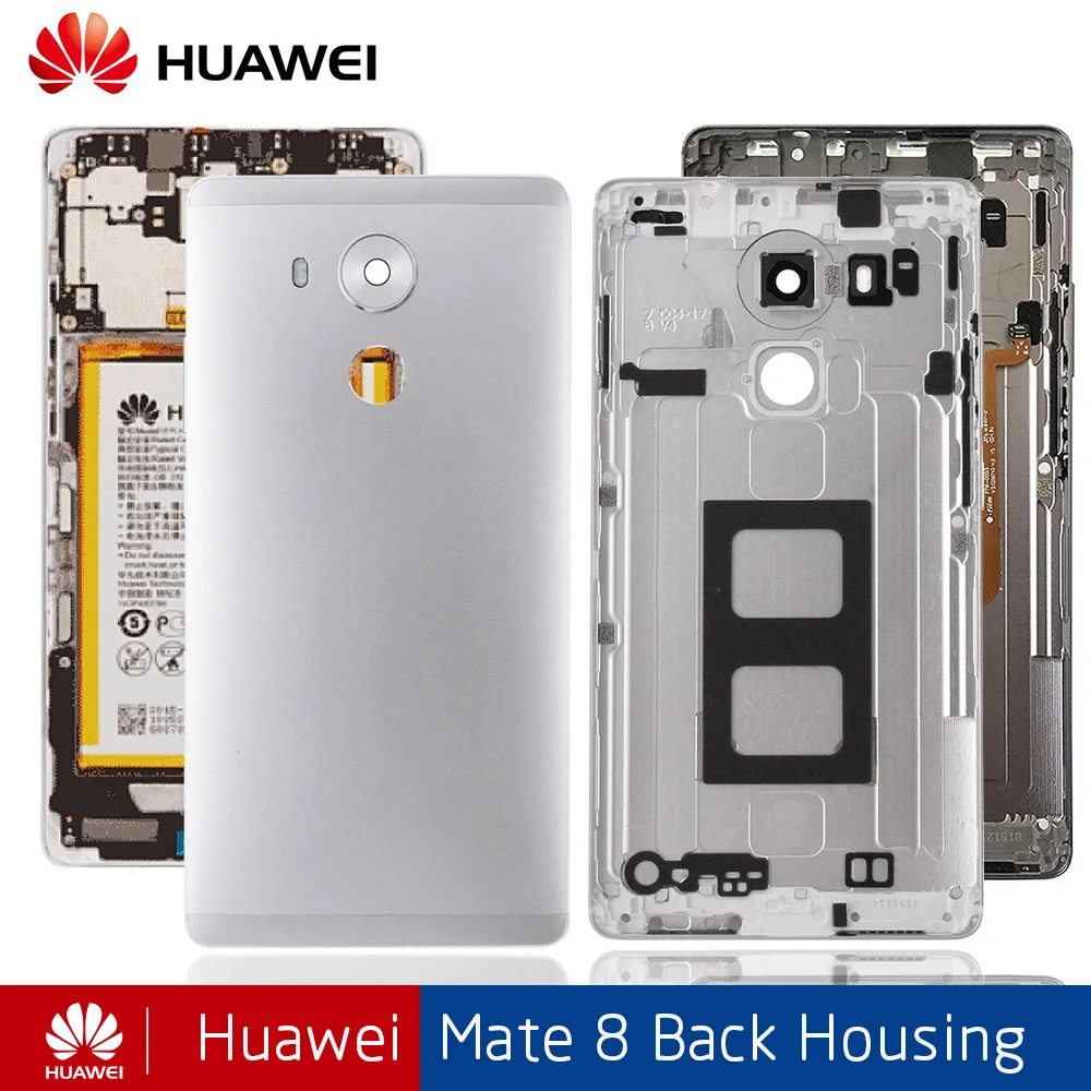 Задняя крышка батарейного отсека с отпечатком пальца для huawei mate 8 корпус чехол