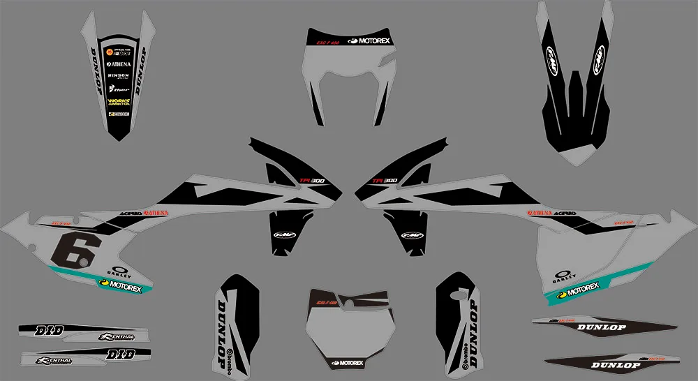 

3M 1068 Motorcycle Team Graphic & Backgrounds Decal Sticker Kits for KTM EXC XCW EXCF 17-19 SX SXF XC XCF 16-18