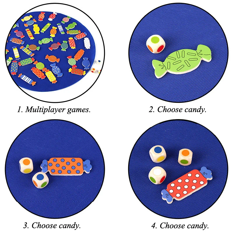 Wooden Board Game Memory Chess Matching Game Find Candy Shape Color Matching Game Memory Training Educational Toys For Children 6