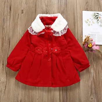

Children's Garment Girl Heavy Woolen Cloth Thickening Loose Coat Winter New Pattern