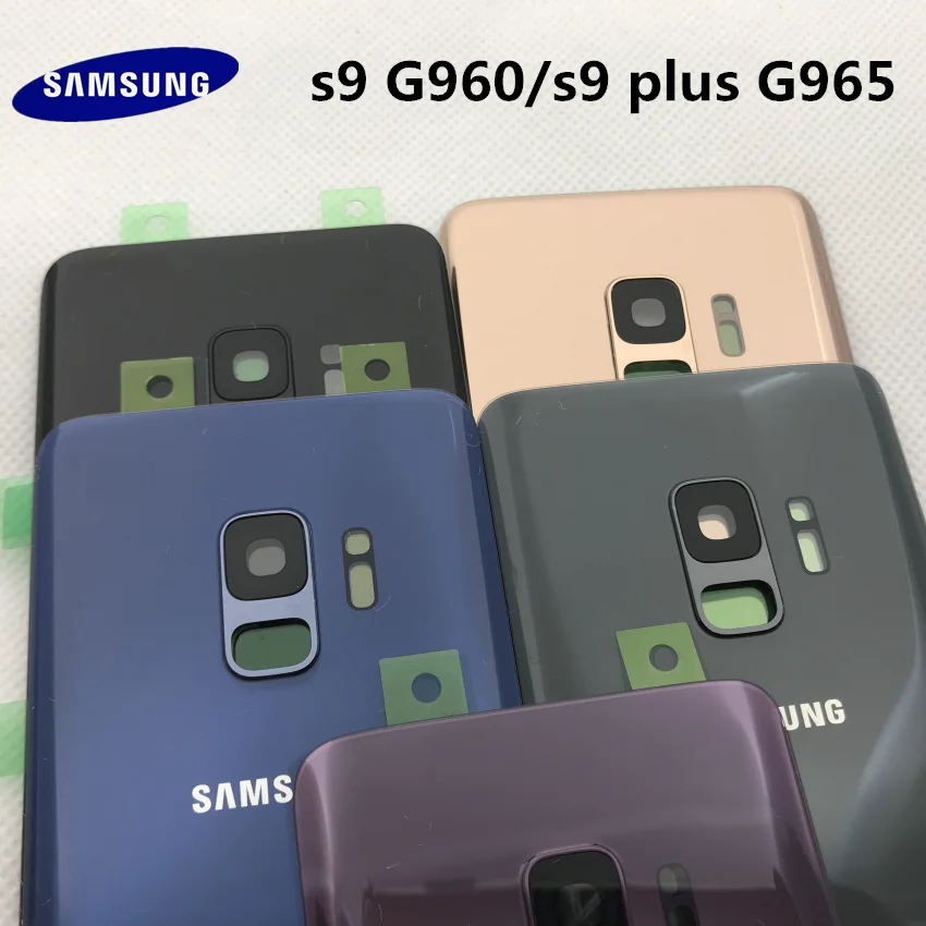 Samsung задняя Батарея Крышка для samsung Galaxy S9 плюс s9+ G965 SM-G965F G965FD S9 G960 SM-G960F G960FD сзади Стекло чехол