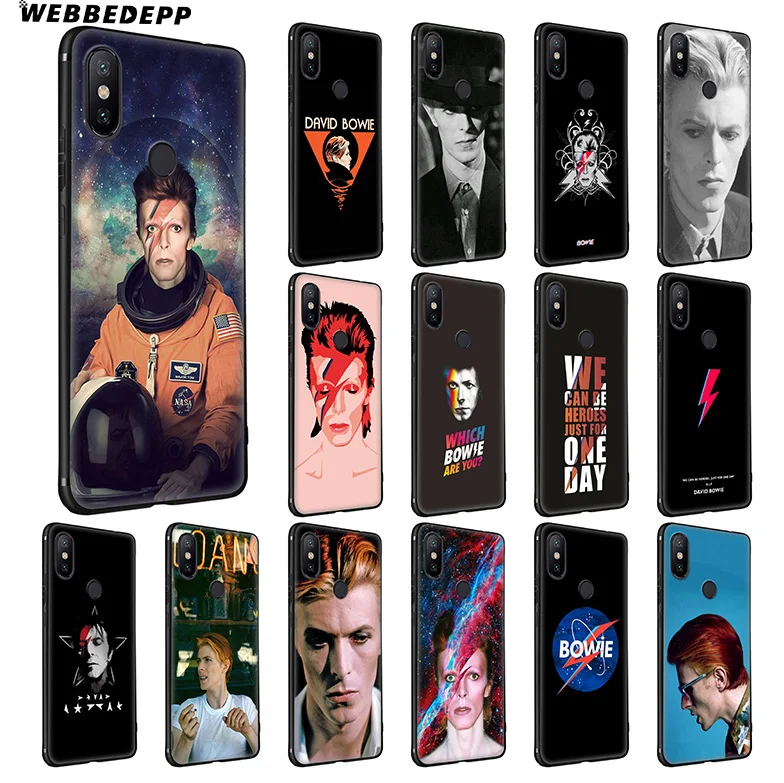 David Bowie Singer Rock Soft Case for Xiaomi Mi A1 A2 A3 9 9T Pro CC9 CC9E &amp Redmi 8A 7A K20 Note 8 |