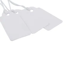 Белый бумажный ценник 7 см(2-3/")-300
