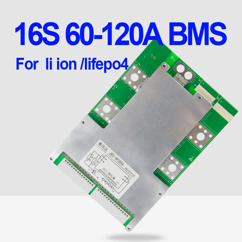 48V 16S 60A 80A 100A 120A lifepo4 BMS 60V 16S 120A BMS li-ion полимерная батарея PCB плата защиты батареи Функция баланса