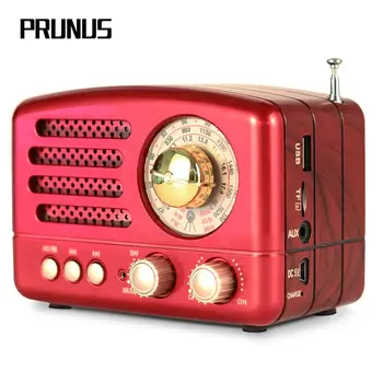 

PRUNUS M-160BT Classical Retro radio FM/AM/SW USB Bluetooth radio receiver Rechargeable AUX/ TF cards MP3 stereo Speaker Radios