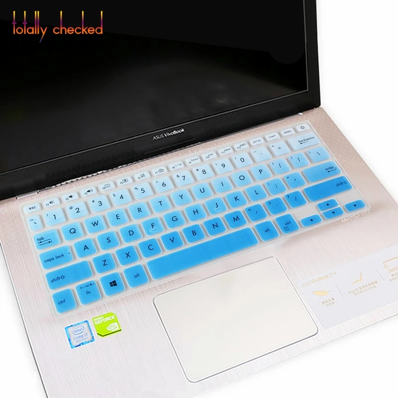 fadeblue Для Asus Vivobook 14 X420Ua X420 X420Ca X420C 14-дюймовый ноутбук силиконовая защитная накладка для клавиатуры кожного покрова - Цвет: fadeblue