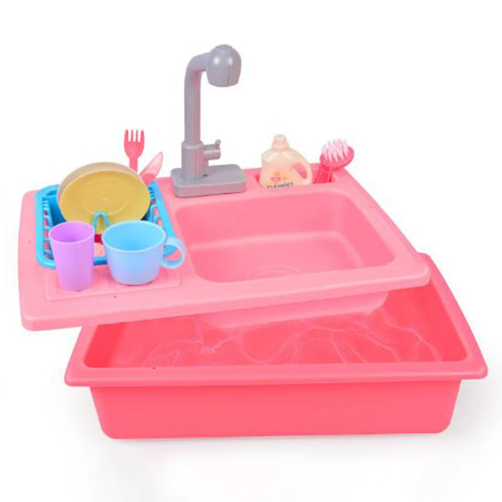Preschool Girls Boys Simulated Kitchen Dishwasher Pretend Play Toy Kids Role Playing Game Lovely Children Gift