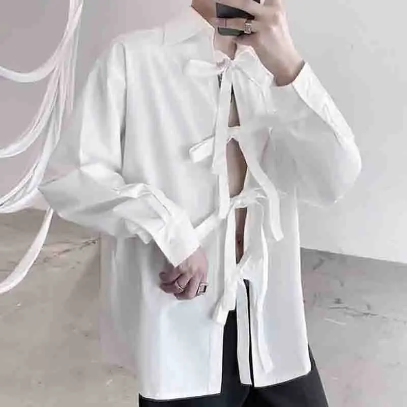 Рубашка с длинным рукавом для маленькой группы модная мужская рубашка Yamamoto dark