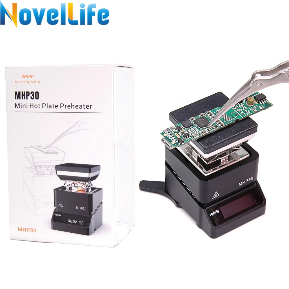 MHP30 Mini Hot Plate SMD Preheater Preheating Rework Station PCB Board Soldering Desoldering Heating Plate LED Strip Repair Tool rework station