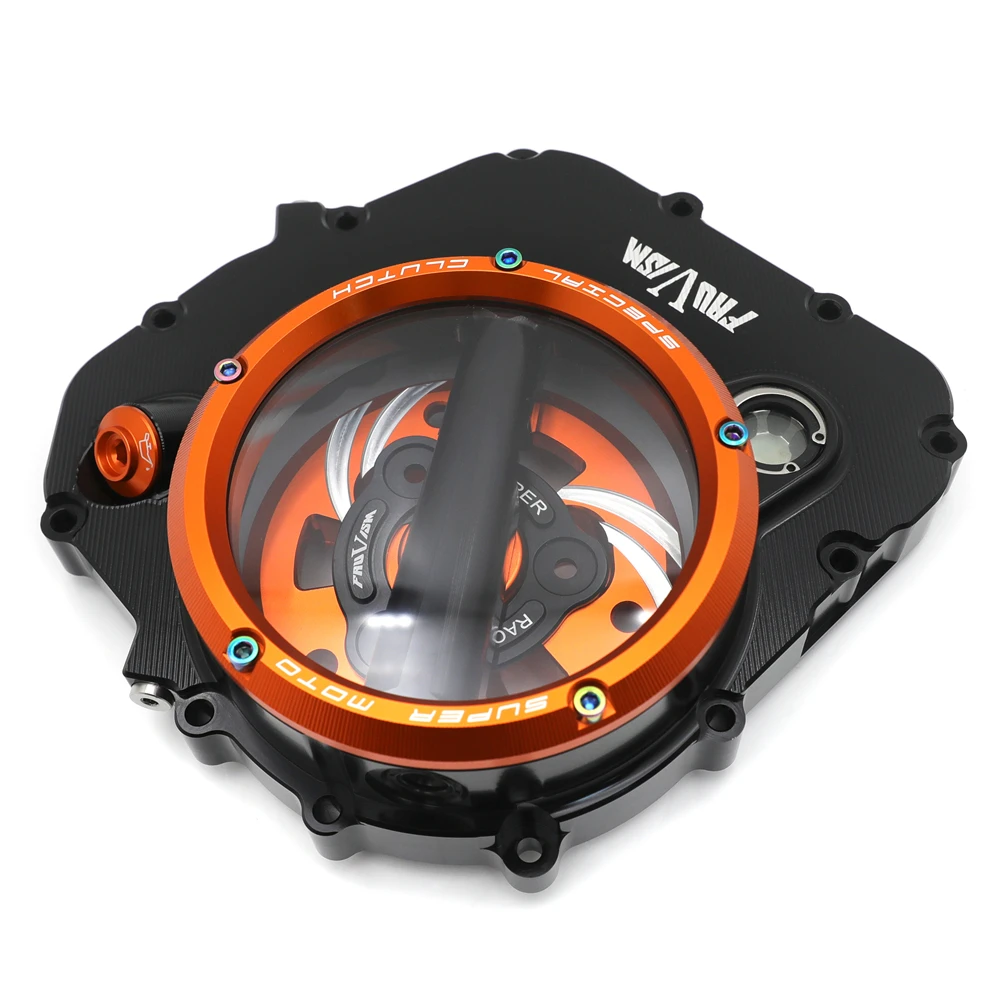 CNC Motorrad Kupplungsabdeckung Kit – Klare Abdeckung Für KTM Duke 390/RC390 (2018-2020) | Wasserdicht, Eloxiert