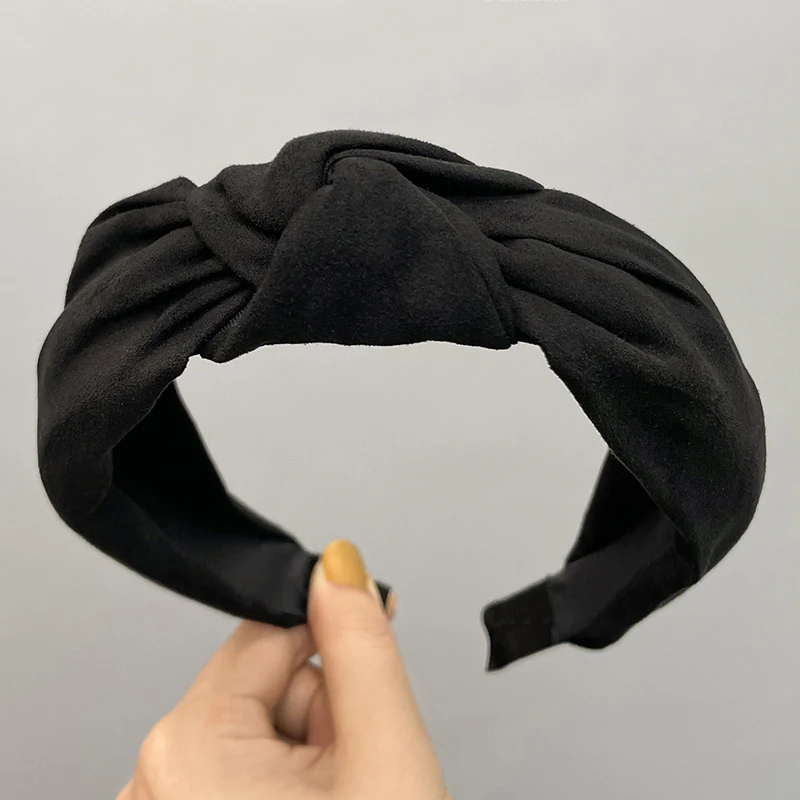 Solid Soft Knotted Headband Women Hairbands For Lady Turban Bezel Wide Simple Hair Hoop Girls Hair Accessories Headwear designer hair clips Hair Accessories