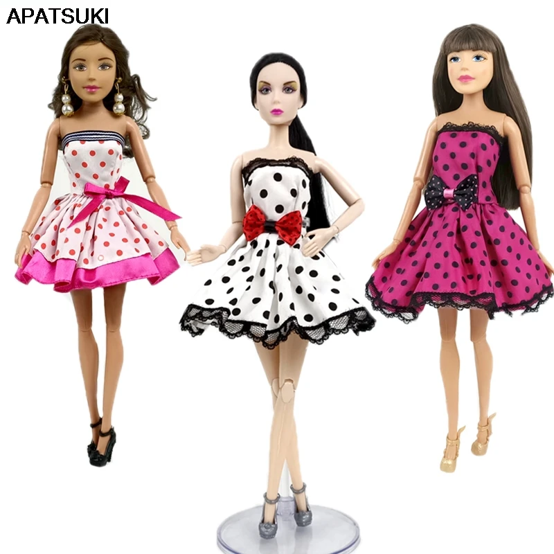 3 шт./лот модная кукольная одежда для кукол Барби наряды BJD 1/6 кружевные новогодние