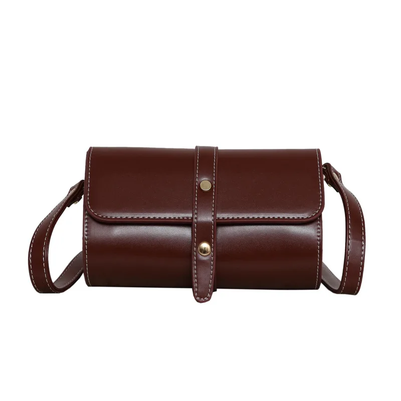

Hot Bag Girl Spring 2019 Korean Edition Chao New Mori Retro Oil Skin Simple Single Shoulder Slant Bag