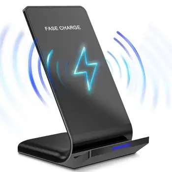 

DCAE Qi Wireless Charger Stand for iPhone 11 X XS 8 XR Airpods Samsung S9 S10 Note 9 10W Fast Charge Quick Charging Dock Station