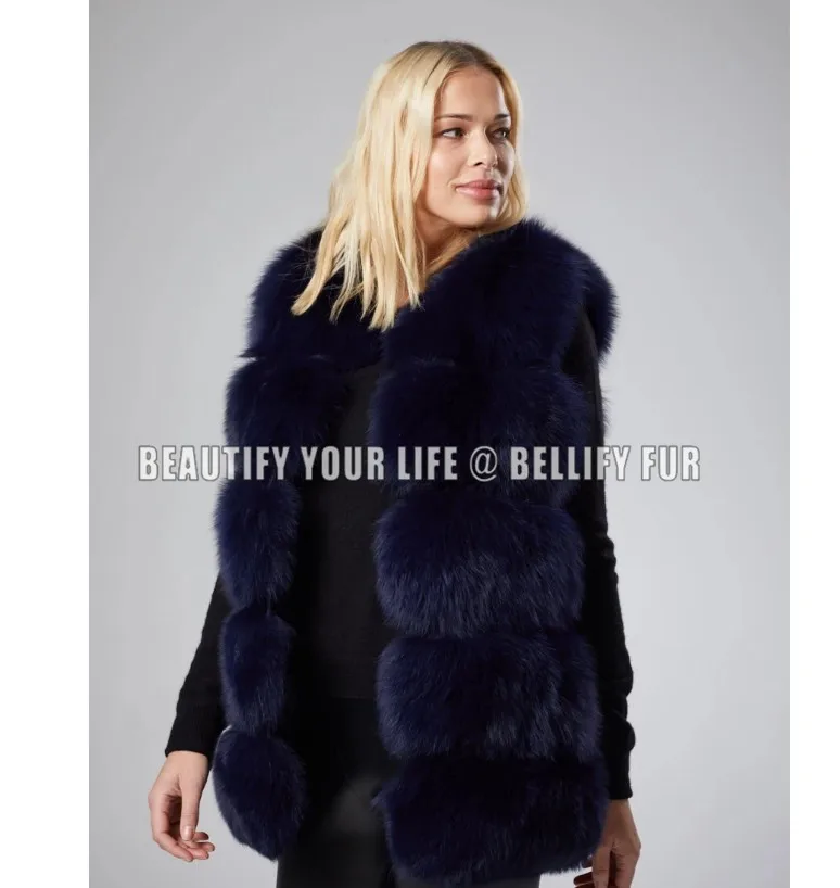 Из натурального Лисьего меховая жилетка, куртка, жилет с коротким рукавов Vestwoman зимние теплые натуральный жилет на натуральном меху Меховая куртка лисий мех пальто