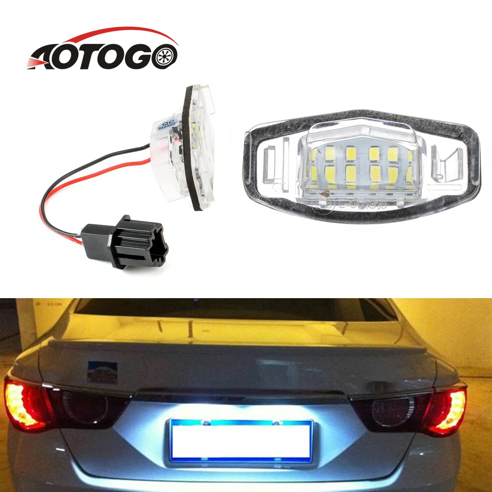 2 шт. 18 светодиодный светильник номерного знака для Honda Accord Civic Odyssey или Acura MDX DL RL TSX