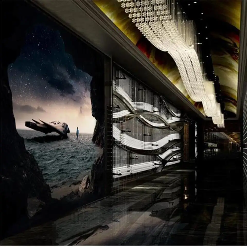 custom living room 3d photo wallpaper mural battleship space alien picture sofa TV backdrop non-woven for wall | Обустройство дома