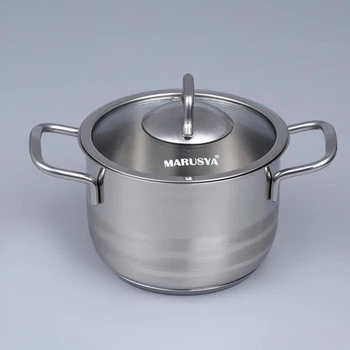 

Casserole "Classic", d = 14 cm, h = 10 cm, 1.5 L, capsule bottom, glass lid