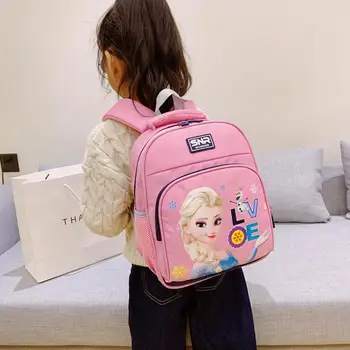 

Disney frozen Kids Baby Girls Backpack Schoolbag Kindergarten Bags Child Cartoon Travel Plush Toy Backpacks Gift