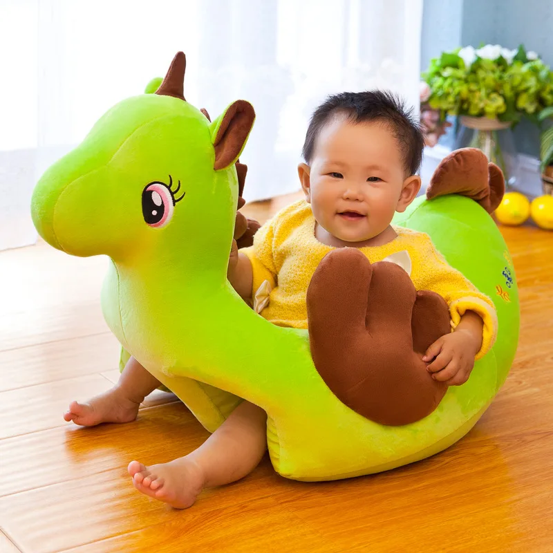 

Rainbow Horse Unicorn Plush Toy Doll Infants Educational Baby Prevention Sitting Fell Seat Small Sofa