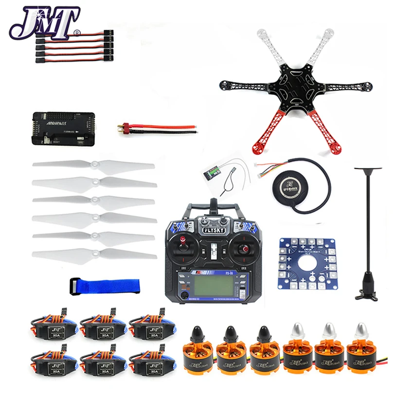 JMT SixAxle Hexacopter Unassembled GPS Drone Kit with Flysky FSi6 6CH
