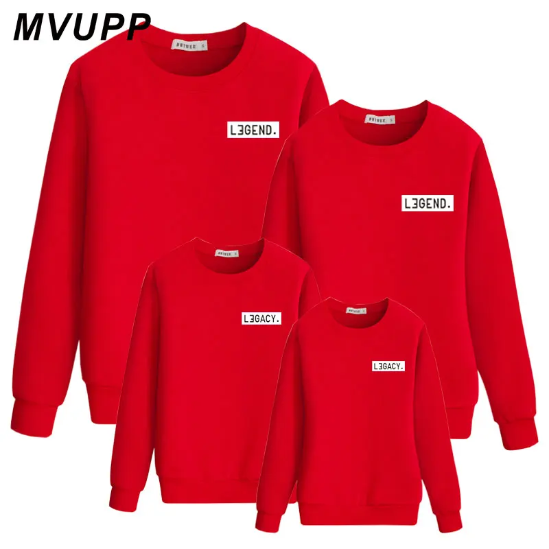

LEGEND LEGARD cool sweatshirt mother daughter father son matching clothes mom and me t shirt mum baby boy girl family look mama