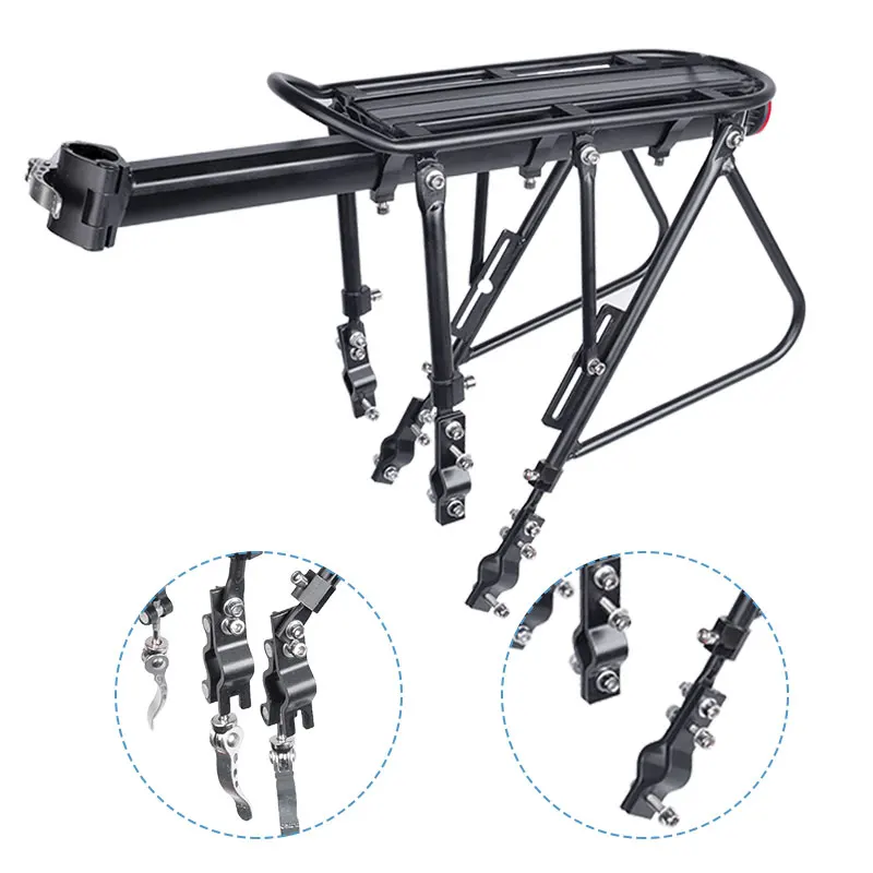 Deemount-portaequipajes para bicicleta de alta resistencia, soporte trasero  para carga de 24-29 pulgadas, 100 kg de carga, compatible con neumáticos